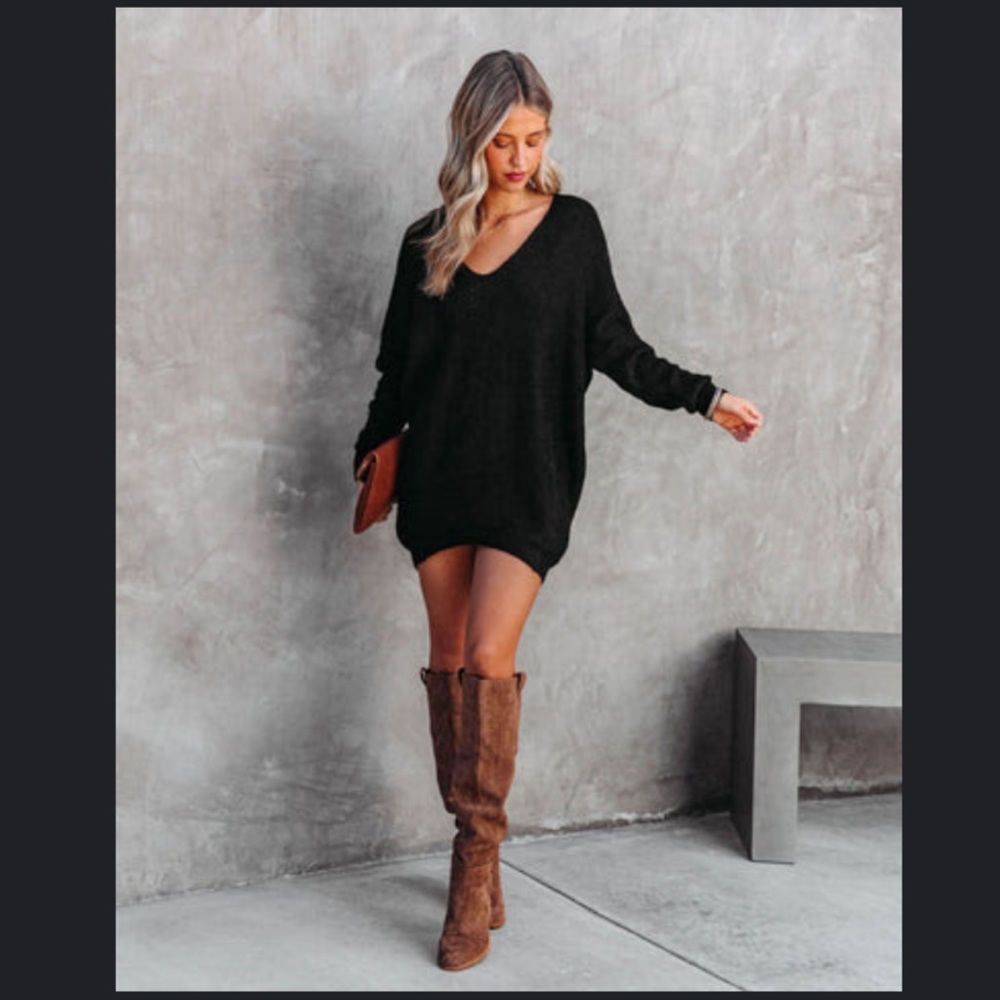 Cozy Ribbed Sweater Dress